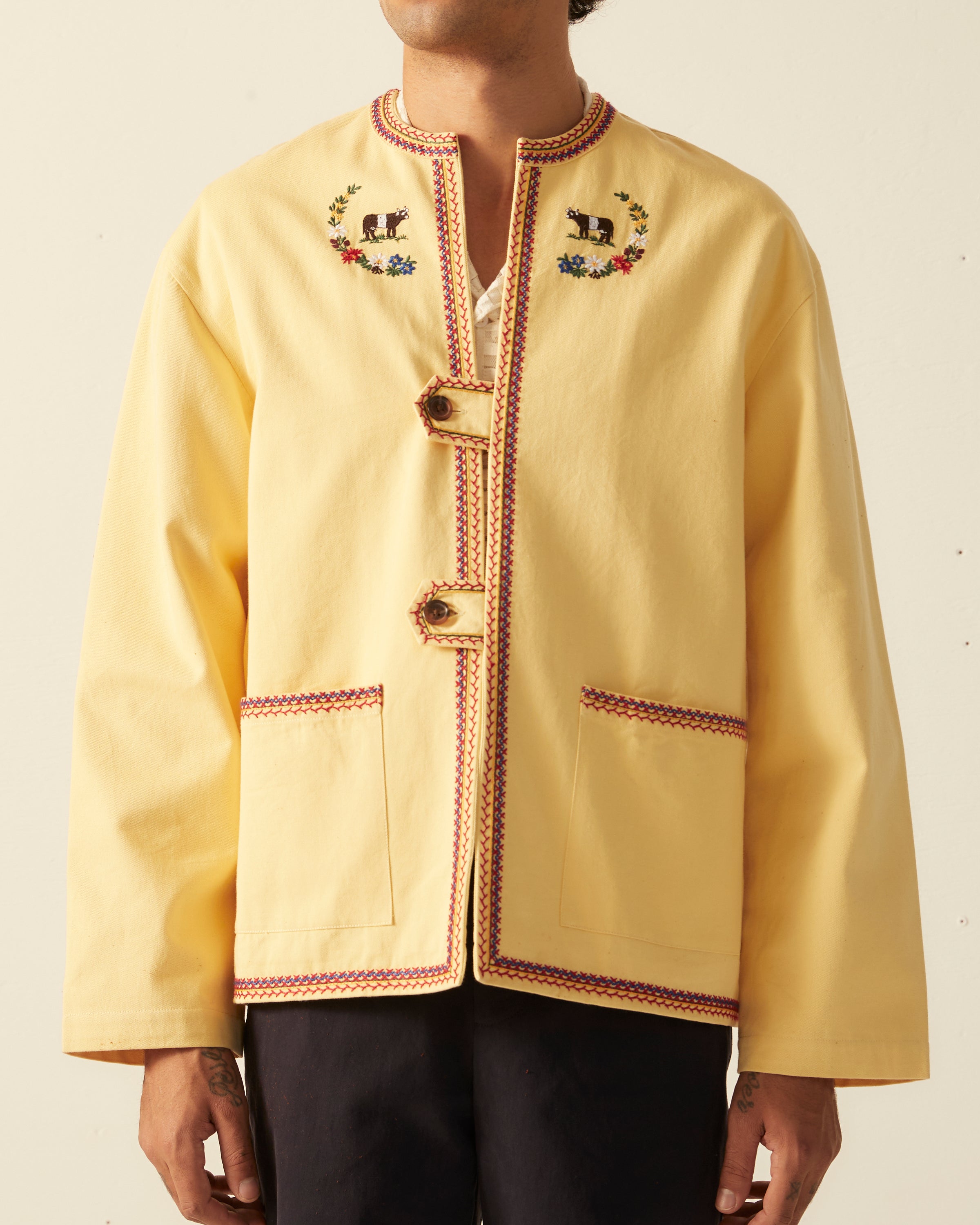 Embroidered Cow Jacket – BODE