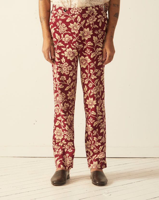 Floral Corduroy Trousers