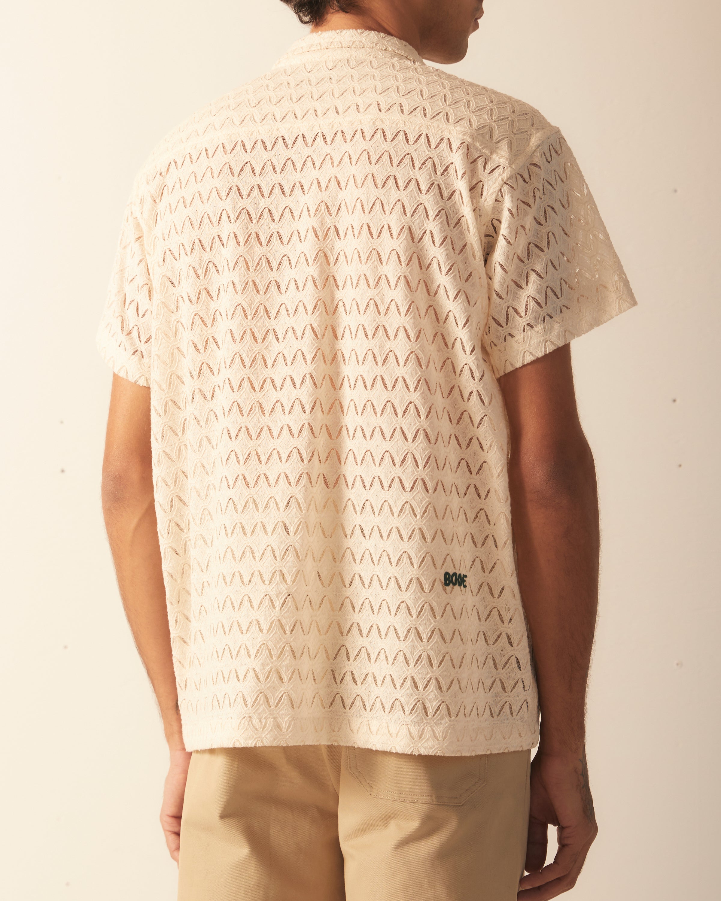 Lattice Lace Short Sleeve Shirt – BODE