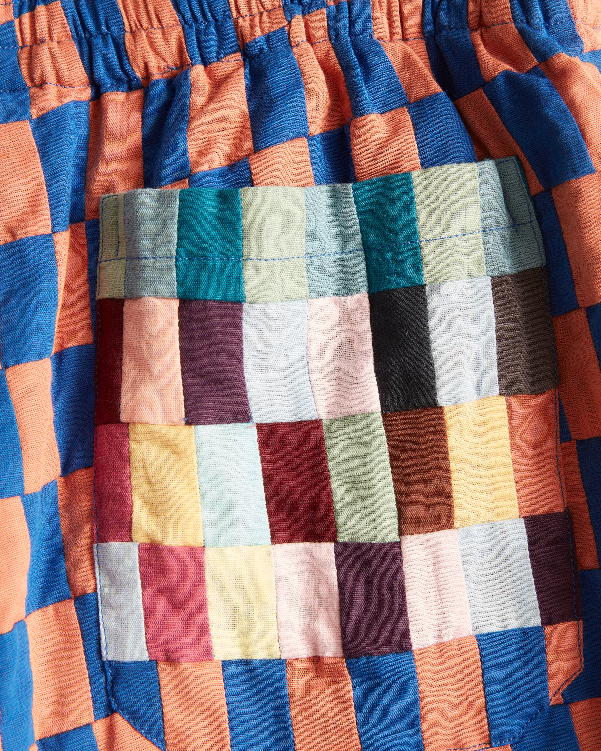 Patchwork Knit Short Multicolor M Mini Patchwork Shorts – BODE