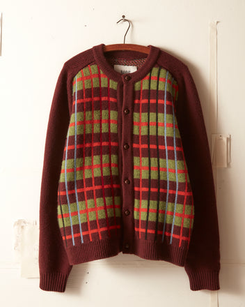 County Plaid Cardigan KNITWEAR BODE New York