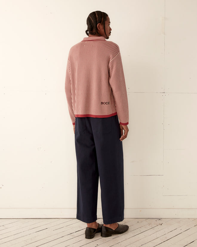 Hester Street Polo - Red/Cream KNITWEAR BODE New York