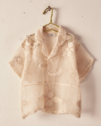 Leaf Lace Kids' Shirt OOAK BABY BODE New York