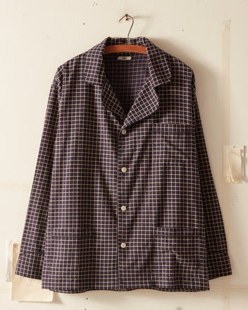 Midnight Grid Pajama Shirt SHIRT BODE New York