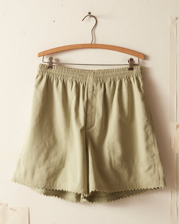 Zig-Zag Hem Shorts - Mint SHORTS BODE New York