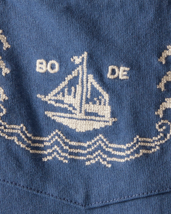 Sailboat Pocket Tee - Blue