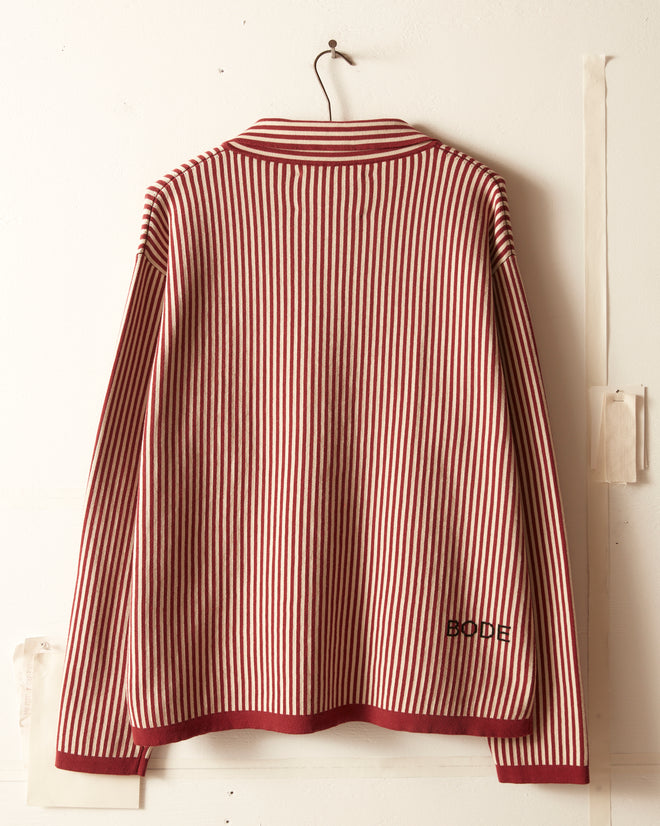 Hester Street Polo - Red/Cream KNITWEAR BODE New York