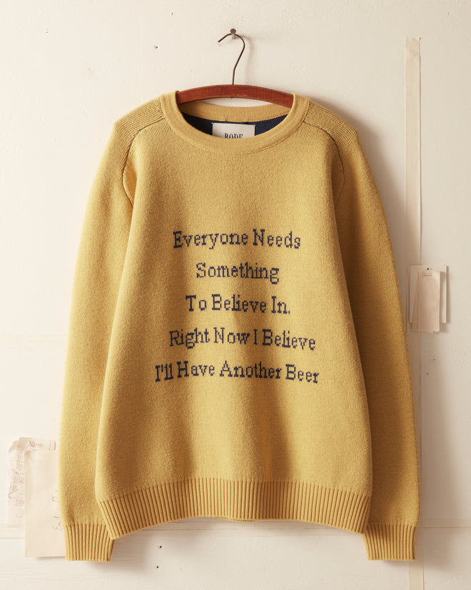 Another Beer Sweater - Yellow