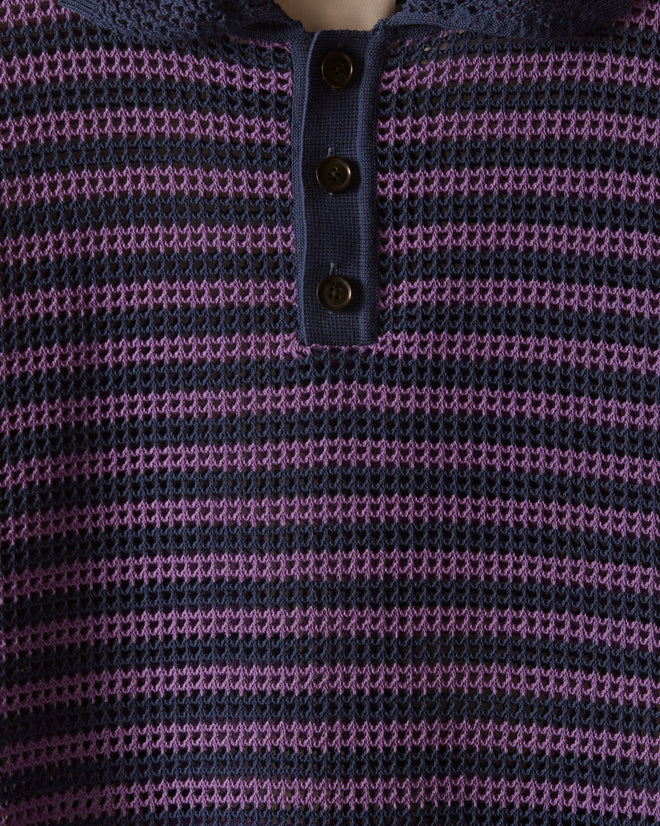 Lattice Polo - Duotone Stripe KNITWEAR BODE New York