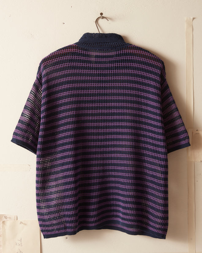 Lattice Polo - Duotone Stripe KNITWEAR BODE New York