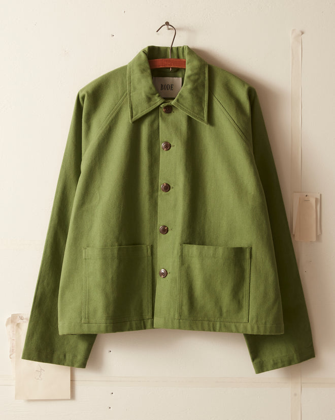 Twill Cropped Car Jacket - Ivy OUTERWEAR BODE New York