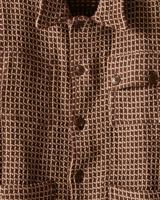 Reversible Duo Waffle Jacket - Brown SHIRT BODE New York