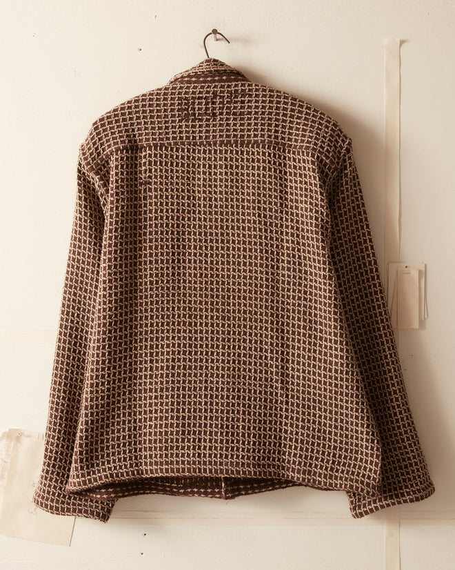 Reversible Duo Waffle Jacket - Brown SHIRT BODE New York