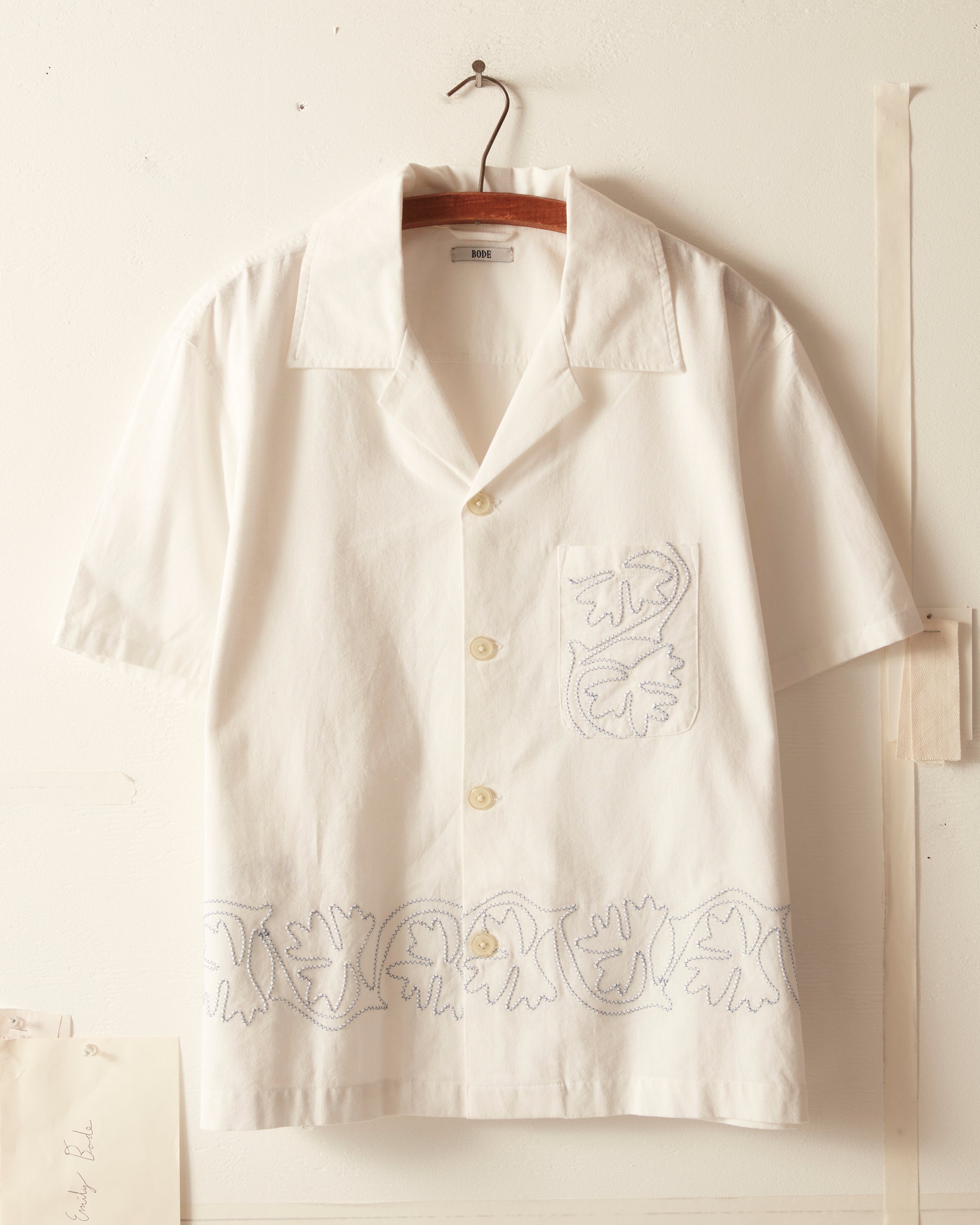 Zig-Zag Couching Short Sleeve Shirt – BODE