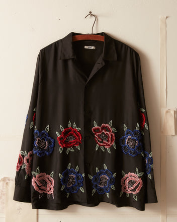 Beaded Poppy Long Sleeve Shirt SHIRT BODE New York