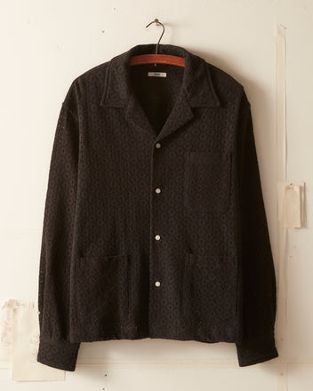 Geo Lace Overshirt - Black SHIRT BODE New York