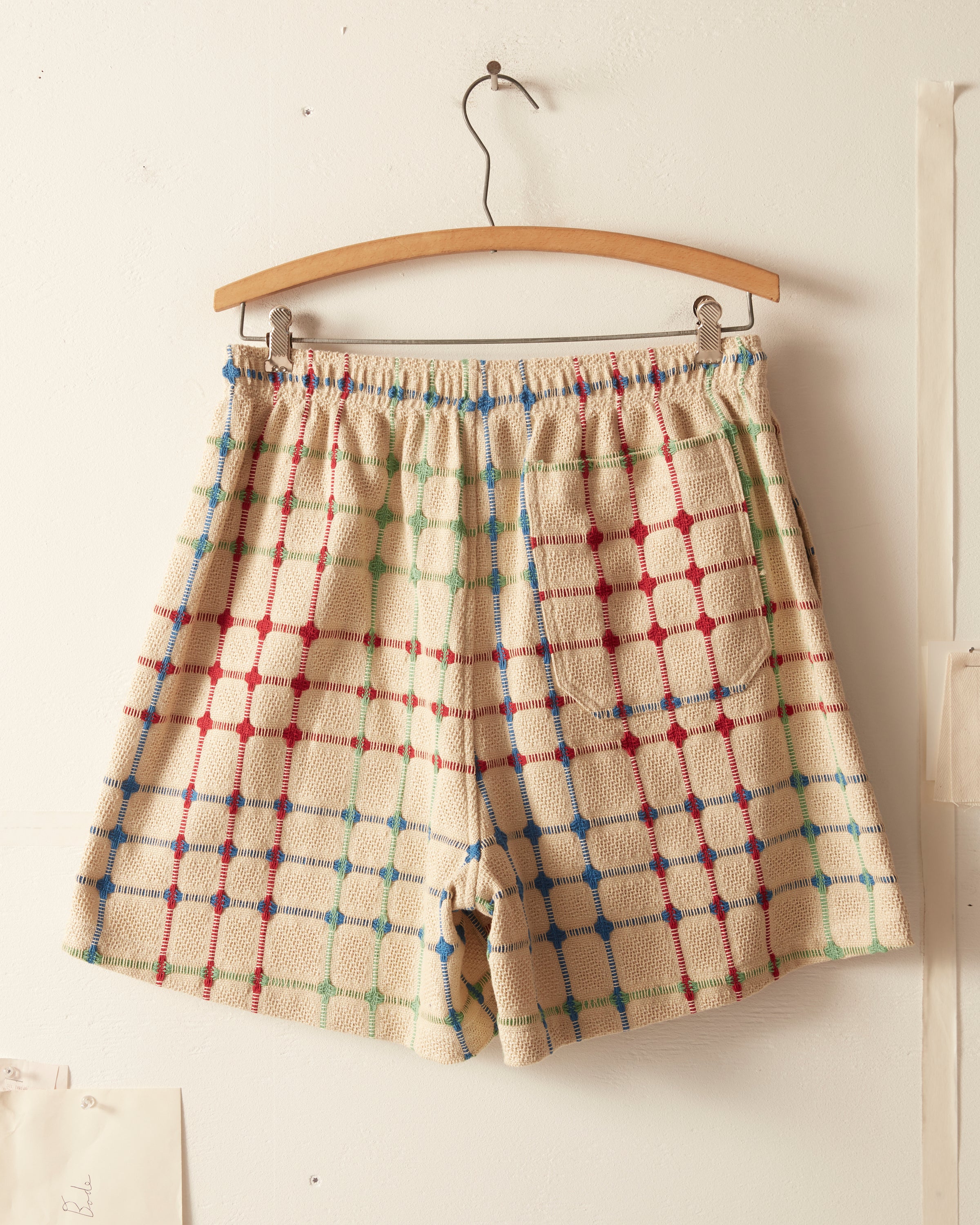 【P/W】Plain Front Shorts Polyester Dobby Patchwork Print BEAMS PLUS（ビームス プラス）Plain Front Shorts Polyester Dobby