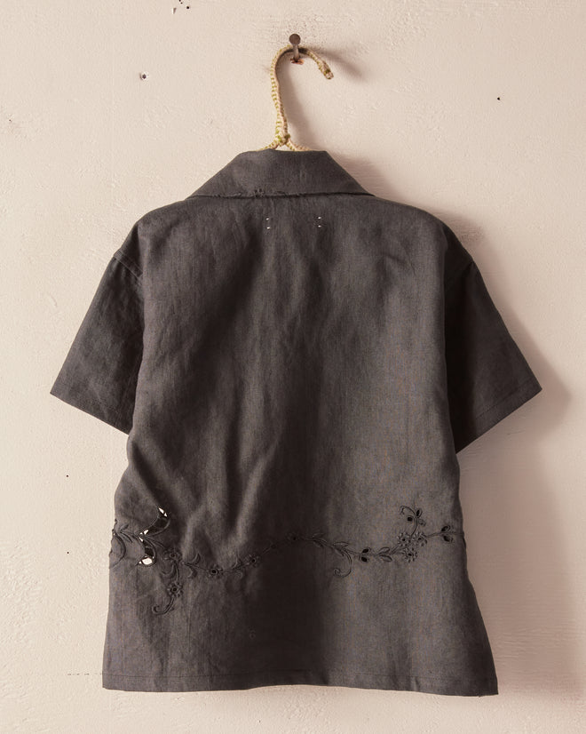 OOAK Overdyed Lace Cutwork Kids' Shirt OOAK BABY BODE New York