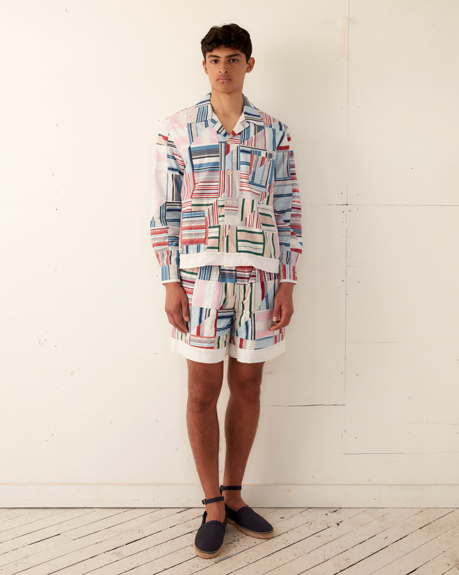 Patchwork Oxford Shorts SHORTS BODE New York