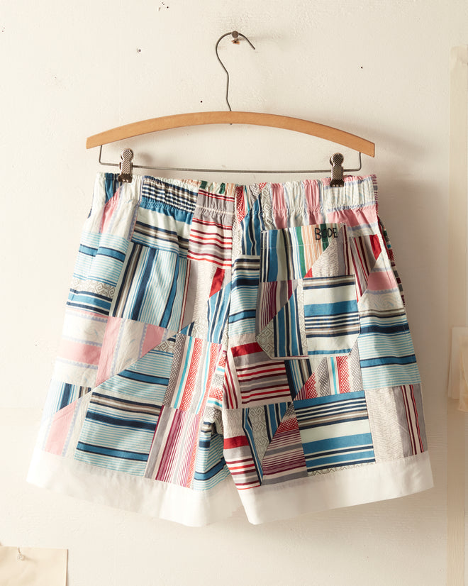 Patchwork Oxford Shorts SHORTS BODE New York