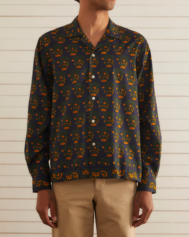 Trellis Block Print Long Sleeve Shirt SHIRTS BODE New York