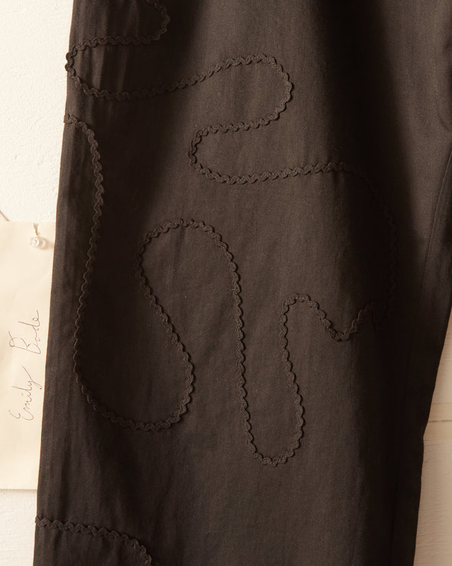 Rickrack Pajama Pants - Black TROUSERS BODE New York