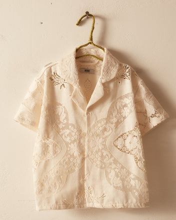 Scallop Lace Kids' Shirt OOAK BABY BODE New York