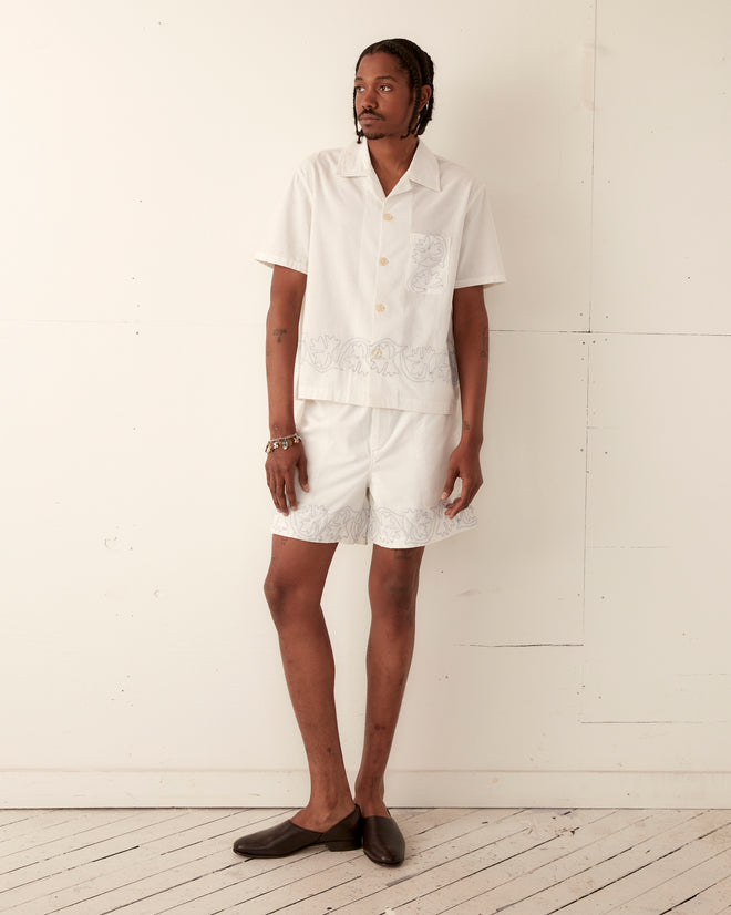 Zig-Zag Couching Short Sleeve Shirt SHIRT BODE New York